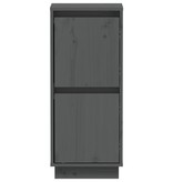 VidaXL Dressoirs 2 st 31,5x34x75 cm massief grenenhout grijs