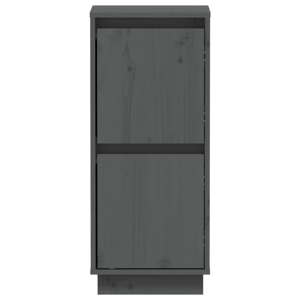VidaXL Dressoirs 2 st 31,5x34x75 cm massief grenenhout grijs
