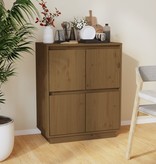 VidaXL Dressoir 60x34x75 cm massief grenenhout honingbruin