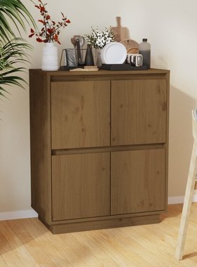 VidaXL Dressoir 60x34x75 cm massief grenenhout honingbruin