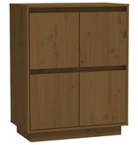 VidaXL Dressoir 60x34x75 cm massief grenenhout honingbruin