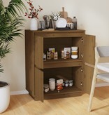 VidaXL Dressoir 60x34x75 cm massief grenenhout honingbruin