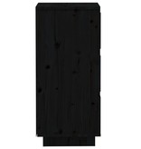 VidaXL Dressoirs 2 st 32x34x75 cm massief grenenhout zwart