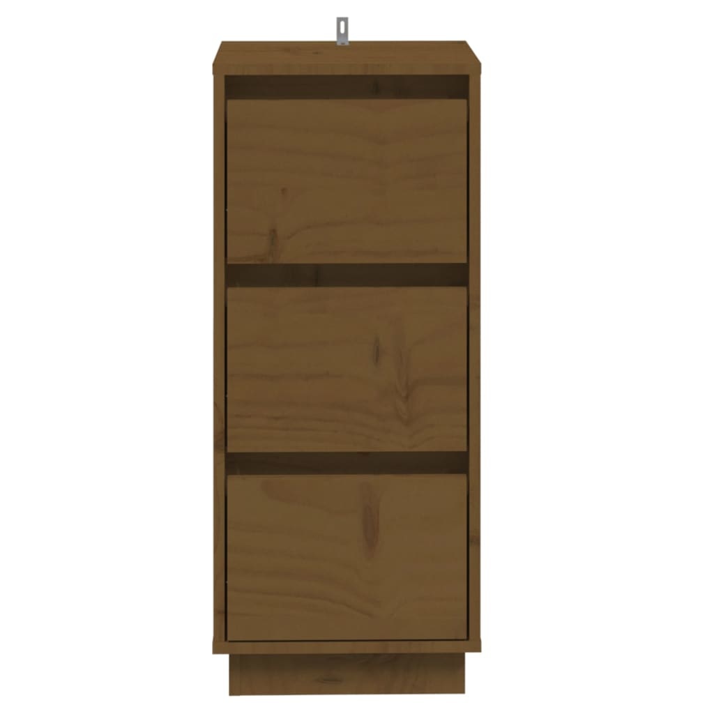 VidaXL Dressoirs 2 st 32x34x75 cm massief grenenhout honingbruin