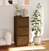 VidaXL Dressoir 32x34x75 cm massief grenenhout honingbruin