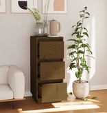 VidaXL Dressoir 32x34x75 cm massief grenenhout honingbruin