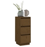 VidaXL Dressoir 32x34x75 cm massief grenenhout honingbruin