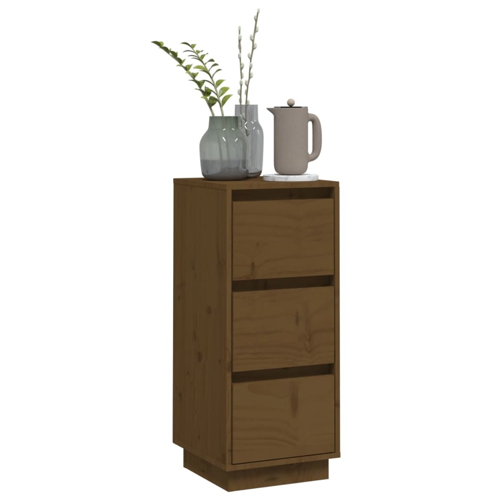 VidaXL Dressoir 32x34x75 cm massief grenenhout honingbruin