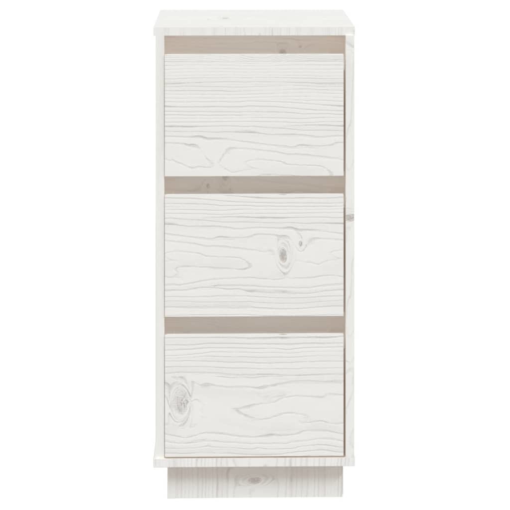 VidaXL Dressoirs 2 st 32x34x75 cm massief grenenhout wit
