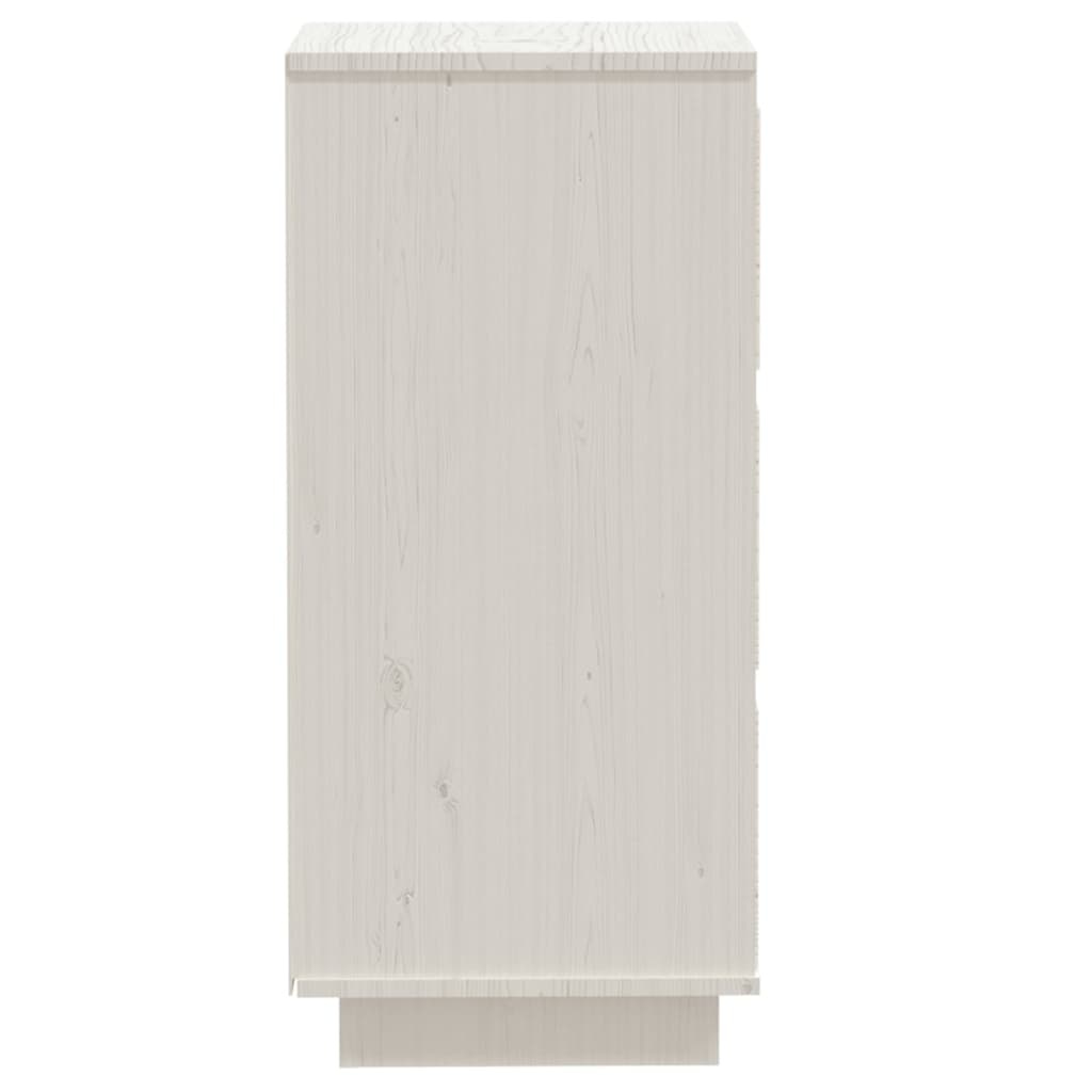 VidaXL Dressoirs 2 st 32x34x75 cm massief grenenhout wit