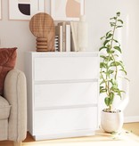 VidaXL Dressoir 60x34x75 cm massief grenenhout wit