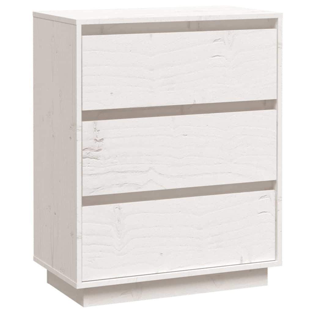 VidaXL Dressoir 60x34x75 cm massief grenenhout wit