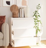 VidaXL Dressoir 60x34x75 cm massief grenenhout wit