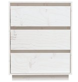 VidaXL Dressoir 60x34x75 cm massief grenenhout wit