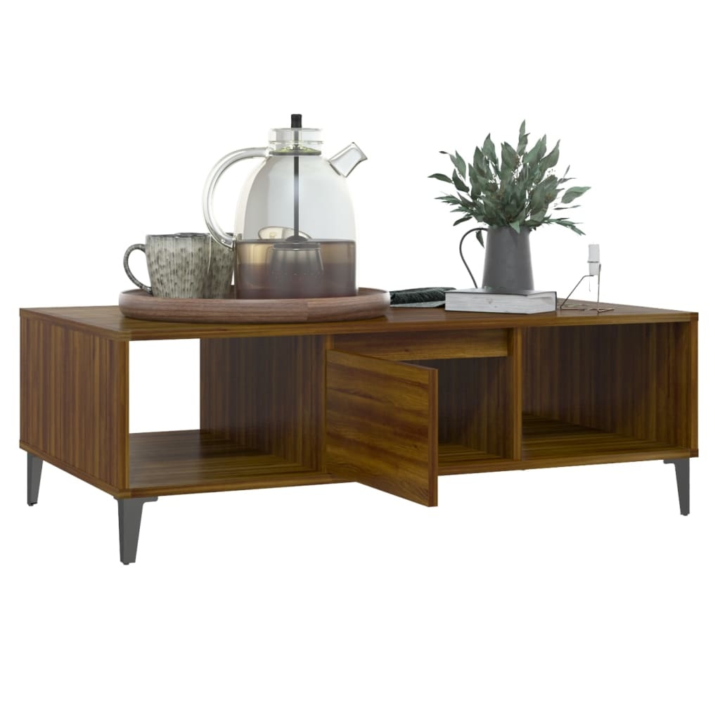 VidaXL Salontafel 103,5x60x35 cm spaanplaat bruineikenkleurig