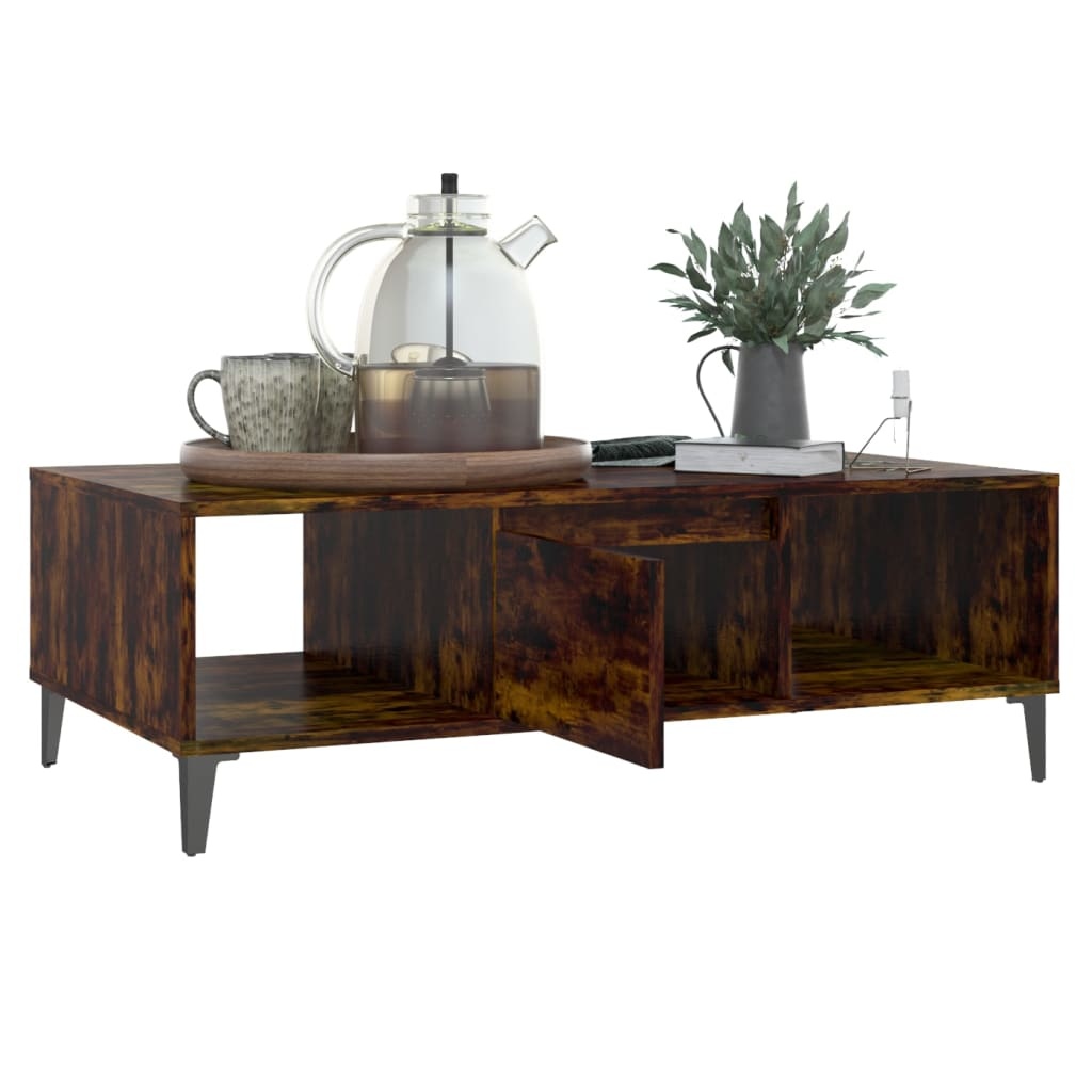VidaXL Salontafel 103,5x60x35 cm spaanplaat gerookt eikenkleurig