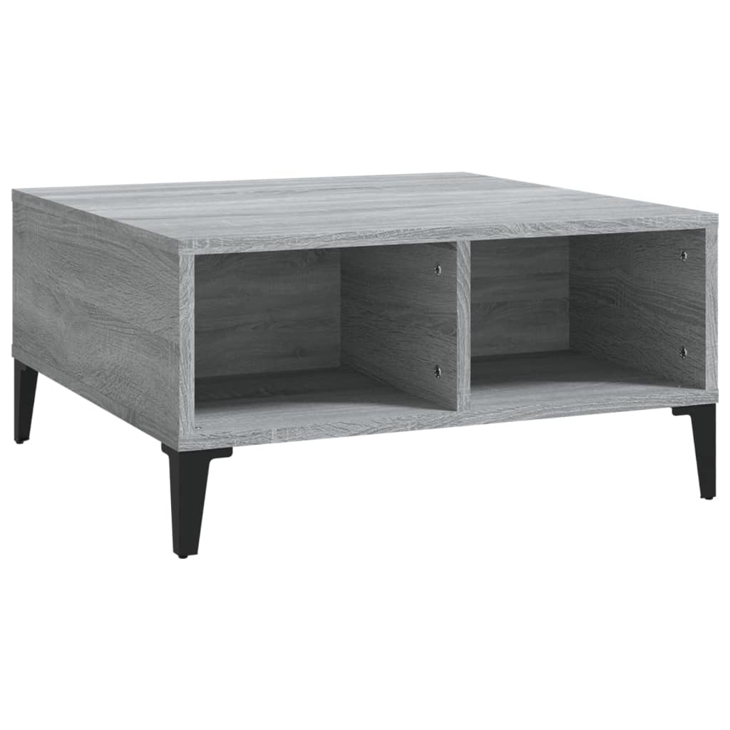 VidaXL Salontafel 60x60x30 cm spaanplaat grijs sonoma eikenkleurig