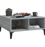 VidaXL Salontafel 60x60x30 cm spaanplaat grijs sonoma eikenkleurig