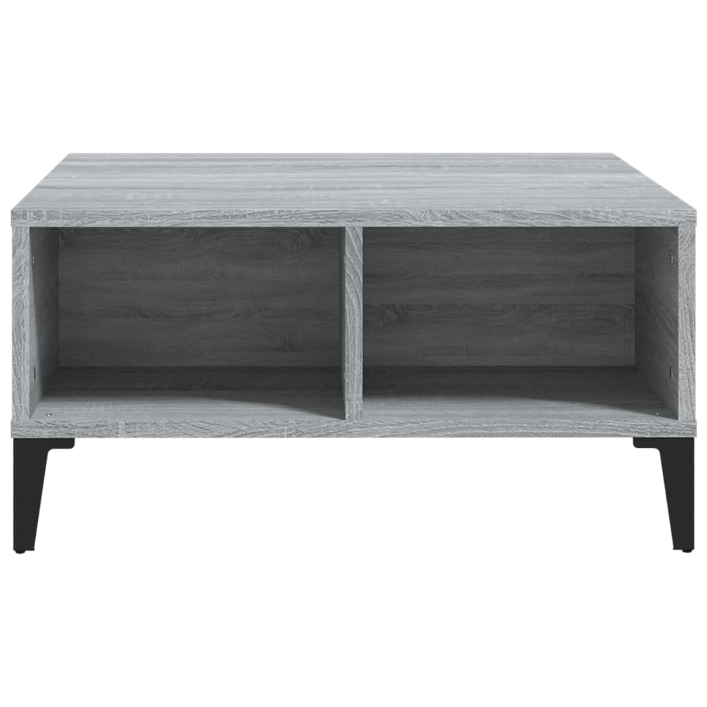 VidaXL Salontafel 60x60x30 cm spaanplaat grijs sonoma eikenkleurig
