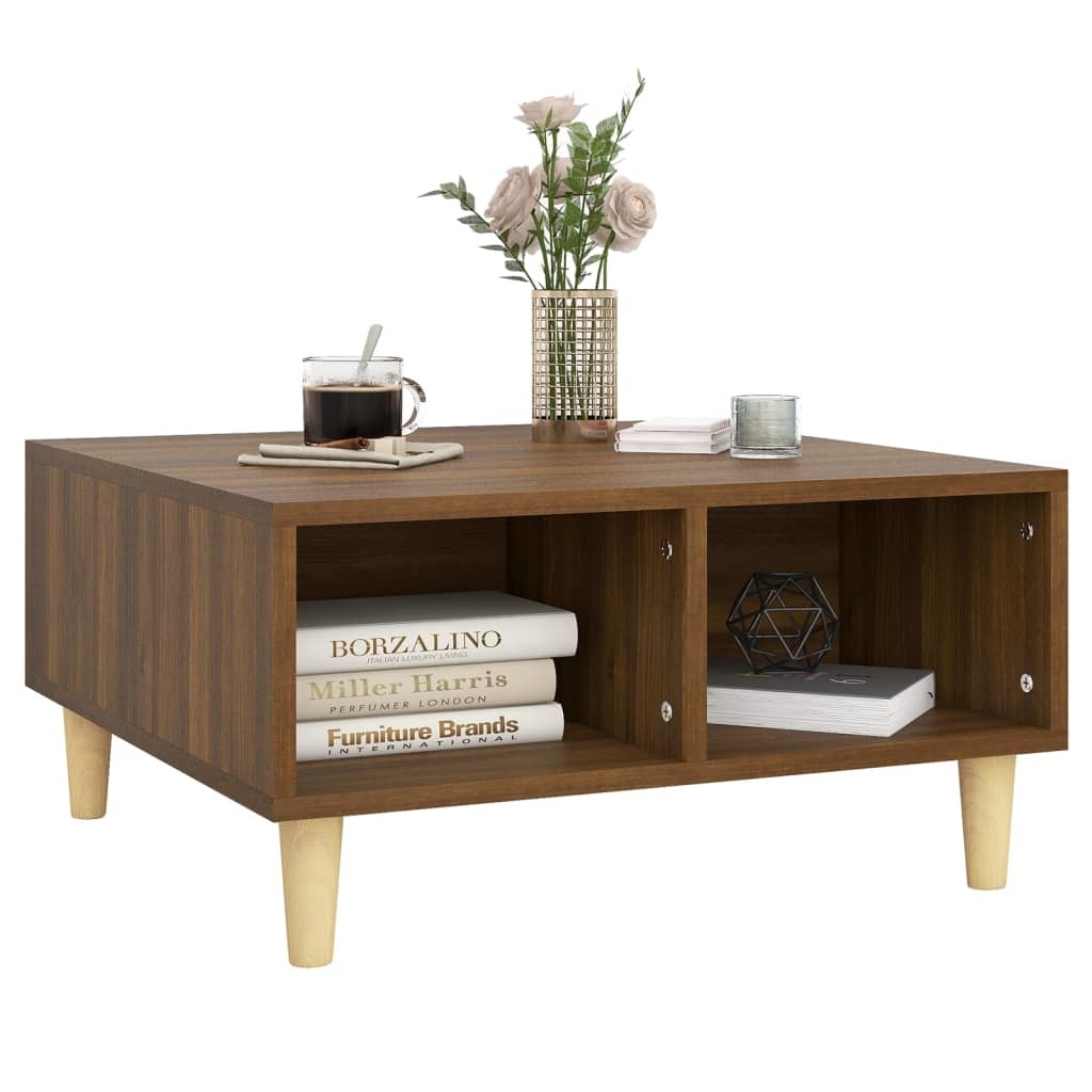 VidaXL Salontafel 60x60x30 cm spaanplaat bruineikenkleurig