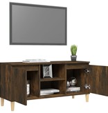 VidaXL Tv-meubel met houten poten 103,5x35x50 cm gerookt eikenkleurig