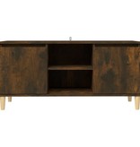 VidaXL Tv-meubel met houten poten 103,5x35x50 cm gerookt eikenkleurig