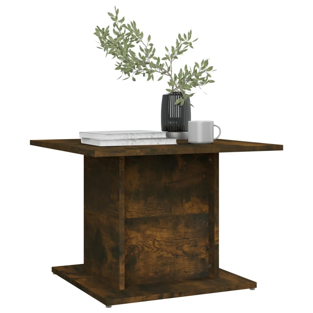VidaXL Salontafel 55,5x55,5x40 cm spaanplaat gerookt eikenkleurig