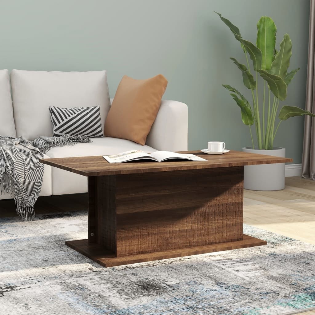 VidaXL Salontafel 102x55,5x40 cm spaanplaat bruineikenkleurig