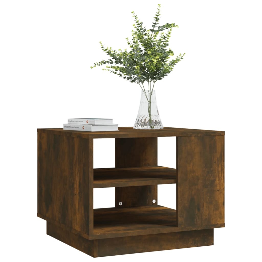 VidaXL Salontafel 55x55x43 cm spaanplaat gerookt eikenkleurig