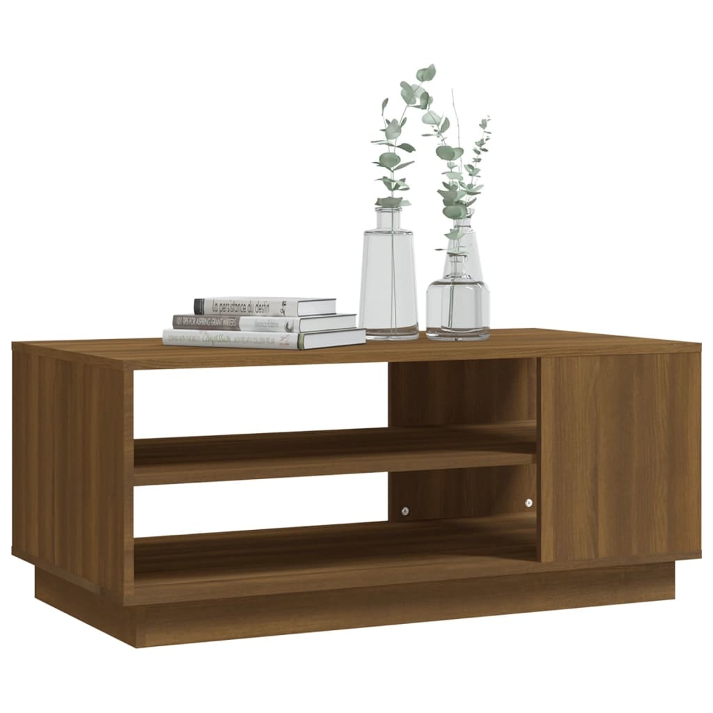 VidaXL Salontafel 102x55x43 cm spaanplaat bruineikenkleurig