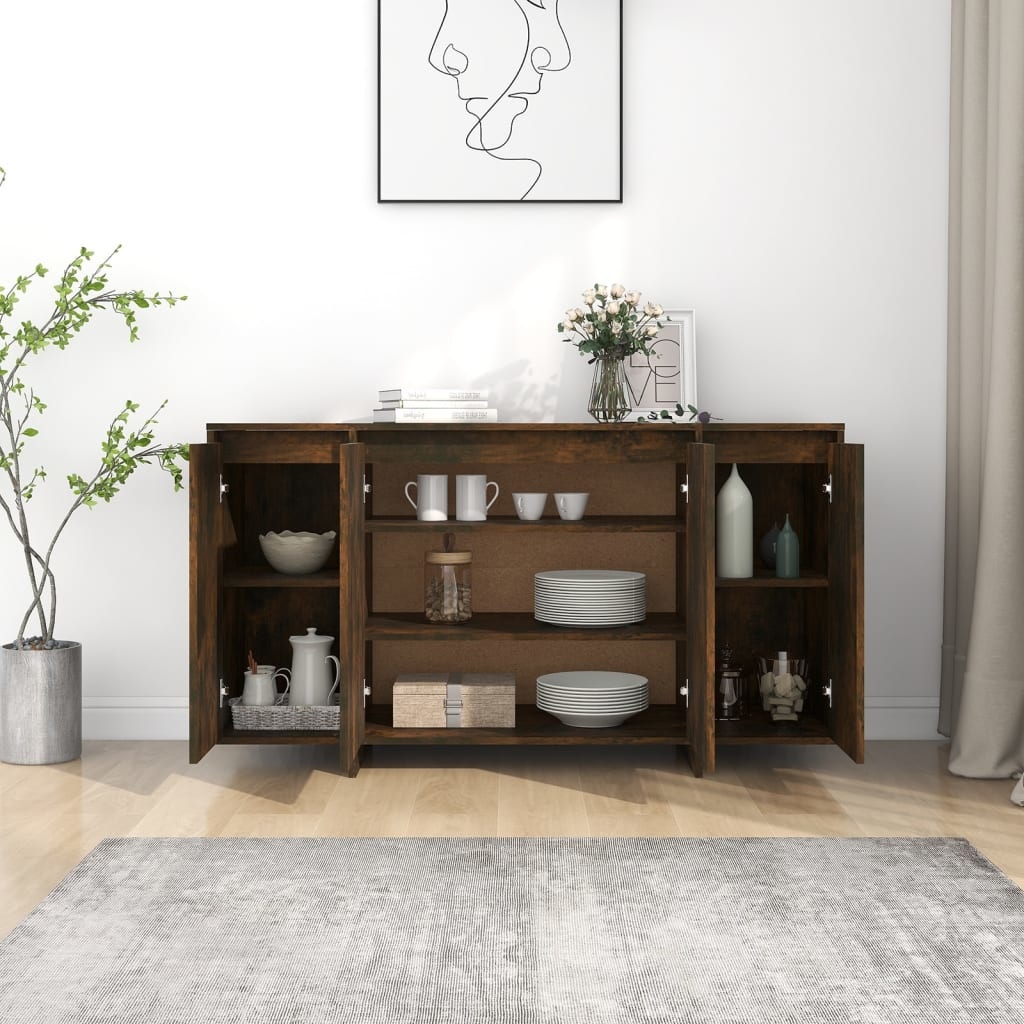 VidaXL Dressoir 135x41x75 cm spaanplaat gerookt eikenkleurig