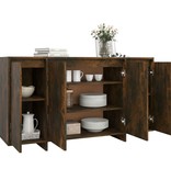 VidaXL Dressoir 135x41x75 cm spaanplaat gerookt eikenkleurig