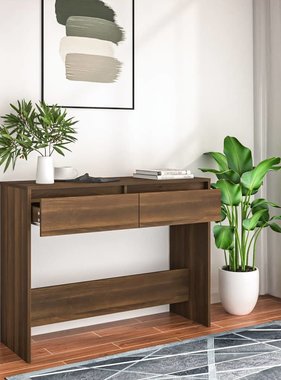 VidaXL Wandtafel 100x35x76,5 spaanplaat bruineikenkleurig