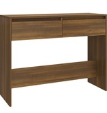 VidaXL Wandtafel 100x35x76,5 spaanplaat bruineikenkleurig