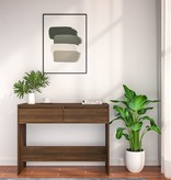 VidaXL Wandtafel 100x35x76,5 spaanplaat bruineikenkleurig