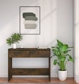 VidaXL Wandtafel 100x35x76,5 cm spaanplaat gerookt eikenkleurig