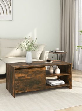 VidaXL Salontafel 102x50x45 cm bewerkt hout gerookt eikenkleurig