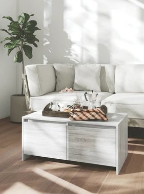 VidaXL Salontafel 90x50x41,5 cm spaanplaat grijs sonoma eikenkleurig