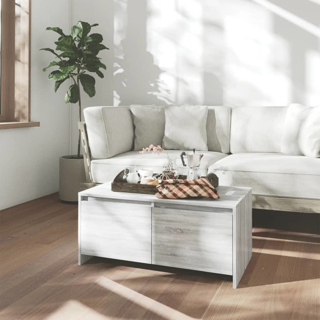 VidaXL Salontafel 90x50x41,5 cm spaanplaat grijs sonoma eikenkleurig