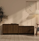 VidaXL Tv-meubel 146,5x35x50 cm spaanplaat bruineikenkleurig