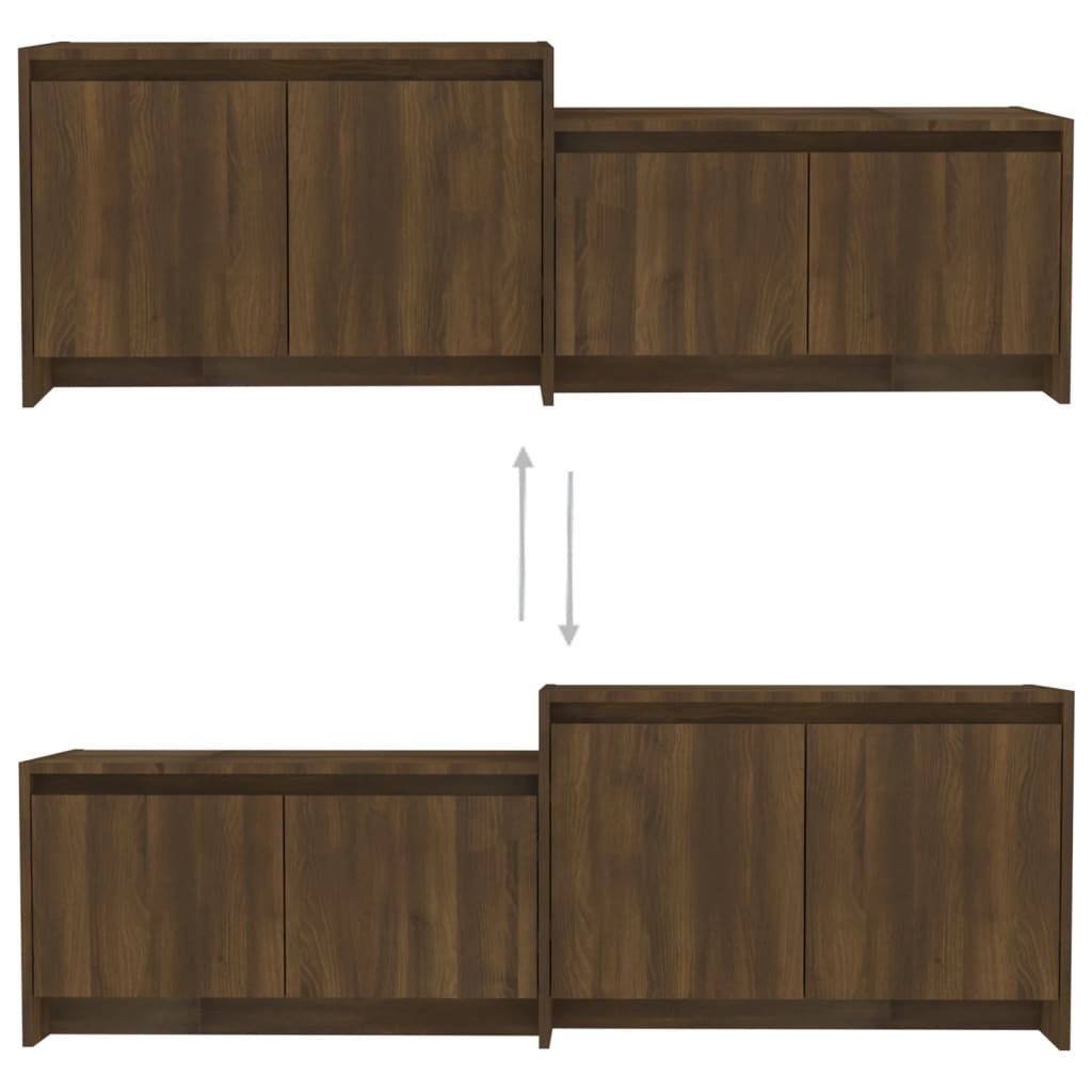 VidaXL Tv-meubel 146,5x35x50 cm spaanplaat bruineikenkleurig