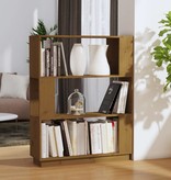 vidaXL Boekenkast/kamerscherm 80x25x101 cm massief hout honingbruin