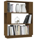 vidaXL Boekenkast/kamerscherm 80x25x101 cm massief hout honingbruin