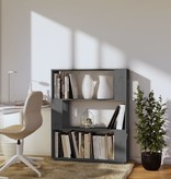 vidaXL Boekenkast/kamerscherm 80x25x101 cm massief grenenhout grijs