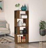 VidaXL Boekenkast/kamerscherm 51x25x132 cm grenenhout honingbruin