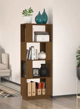 vidaXL Boekenkast/kamerscherm 51x25x132 cm grenenhout honingbruin