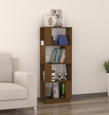 VidaXL Boekenkast/kamerscherm 51x25x132 cm grenenhout honingbruin