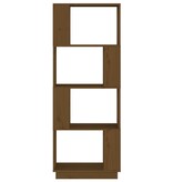 VidaXL Boekenkast/kamerscherm 51x25x132 cm grenenhout honingbruin