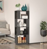 vidaXL Boekenkast/kamerscherm 51x25x132 cm massief grenenhout grijs