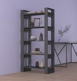 vidaXL Boekenkast/kamerscherm 80x35x160 cm massief hout grijs